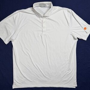 Holderness & Bourne The Anderson White Golf Polo Shirt Mens XXL Tailored Fit ISN